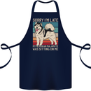 Alaskan Dog Sorry I'm Late Cotton Apron 100% Organic Navy Blue