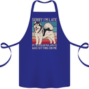 Alaskan Dog Sorry I'm Late Cotton Apron 100% Organic Royal Blue