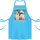 Alaskan Dog Sorry I'm Late Cotton Apron 100% Organic Turquoise