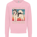 Alaskan Dog Sorry I'm Late Kids Sweatshirt Jumper Light Pink