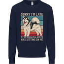 Alaskan Dog Sorry I'm Late Kids Sweatshirt Jumper Navy Blue