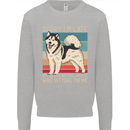 Alaskan Dog Sorry I'm Late Kids Sweatshirt Jumper Sports Grey