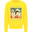 Alaskan Dog Sorry I'm Late Kids Sweatshirt Jumper Yellow