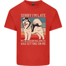 Alaskan Dog Sorry I'm Late Kids T-Shirt Childrens Red