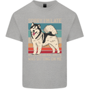 Alaskan Dog Sorry I'm Late Kids T-Shirt Childrens Sports Grey