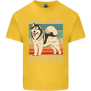 Alaskan Dog Sorry I'm Late Kids T-Shirt Childrens Yellow