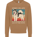 Alaskan Dog Sorry I'm Late Mens Sweatshirt Jumper Caramel Latte