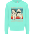 Alaskan Dog Sorry I'm Late Mens Sweatshirt Jumper Peppermint