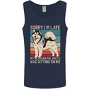 Alaskan Dog Sorry I'm Late Mens Vest Tank Top Navy Blue