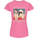 Alaskan Dog Sorry I'm Late Womens Petite Cut T-Shirt Azalea