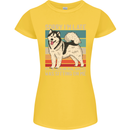 Alaskan Dog Sorry I'm Late Womens Petite Cut T-Shirt Yellow