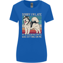 Alaskan Dog Sorry I'm Late Womens Wider Cut T-Shirt Royal Blue