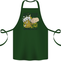 Alcohol Beer Taster Working for Free Funny Cotton Apron 100% Organic Forest Green