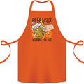 Alcohol Beer Taster Working for Free Funny Cotton Apron 100% Organic Orange