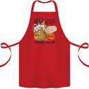 Alcohol Beer Taster Working for Free Funny Cotton Apron 100% Organic Red