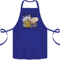 Alcohol Beer Taster Working for Free Funny Cotton Apron 100% Organic Royal Blue