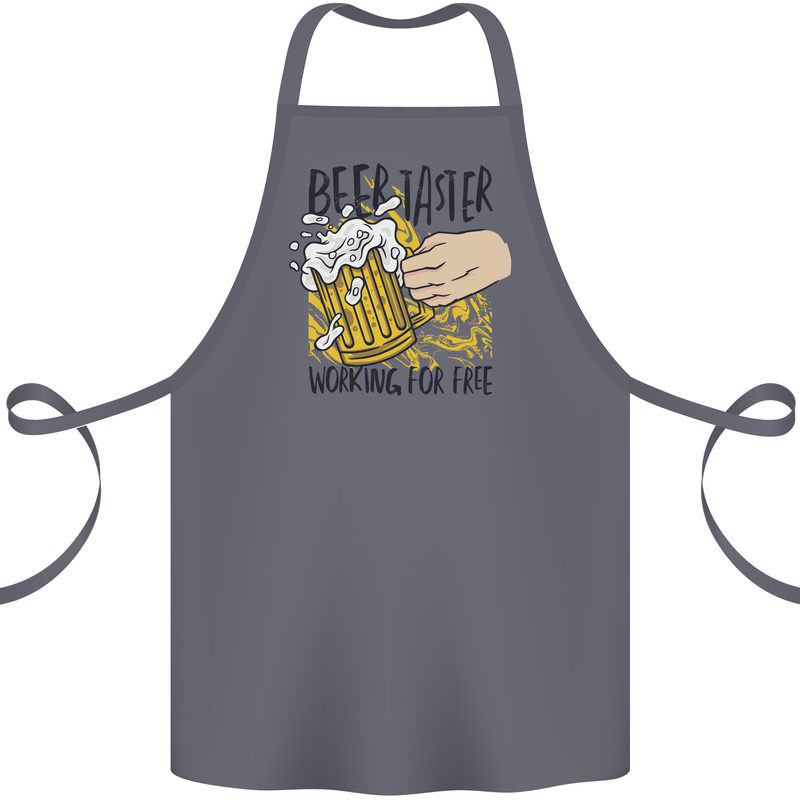 Alcohol Beer Taster Working for Free Funny Cotton Apron 100% Organic Steel