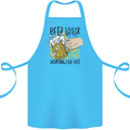 Alcohol Beer Taster Working for Free Funny Cotton Apron 100% Organic Turquoise