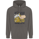 Alcohol Beer Taster Working for Free Funny Mens 80% Cotton Hoodie Charcoal