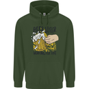 Alcohol Beer Taster Working for Free Funny Mens 80% Cotton Hoodie Forest Green