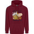 Alcohol Beer Taster Working for Free Funny Mens 80% Cotton Hoodie Maroon