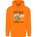 Alcohol Beer Taster Working for Free Funny Mens 80% Cotton Hoodie Orange