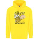 Alcohol Beer Taster Working for Free Funny Mens 80% Cotton Hoodie Yellow