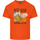 Alcohol Beer Taster Working for Free Funny Mens Cotton T-Shirt Tee Top Orange
