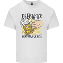 Alcohol Beer Taster Working for Free Funny Mens Cotton T-Shirt Tee Top White