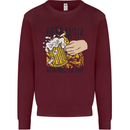 Alcohol Beer Taster Working for Free Funny Mens Sweatshirt Jumper Maroon