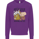 Alcohol Beer Taster Working for Free Funny Mens Sweatshirt Jumper Purple
