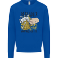 Alcohol Beer Taster Working for Free Funny Mens Sweatshirt Jumper Royal Blue