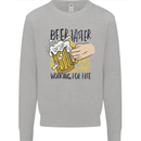 Alcohol Beer Taster Working for Free Funny Mens Sweatshirt Jumper Sports Grey