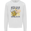 Alcohol Beer Taster Working for Free Funny Mens Sweatshirt Jumper White