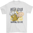 Alcohol Beer Taster Working for Free Funny Mens T-Shirt Cotton Gildan White