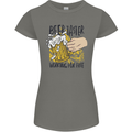 Alcohol Beer Taster Working for Free Funny Womens Petite Cut T-Shirt Charcoal