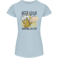 Alcohol Beer Taster Working for Free Funny Womens Petite Cut T-Shirt Light Blue