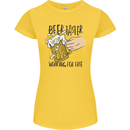 Alcohol Beer Taster Working for Free Funny Womens Petite Cut T-Shirt Yellow