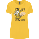 Alcohol Beer Taster Working for Free Funny Womens Wider Cut T-Shirt Yellow