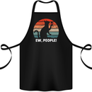 Alcohol Drinking Cat Ew People Cotton Apron 100% Organic Black