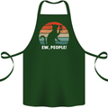 Alcohol Drinking Cat Ew People Cotton Apron 100% Organic Forest Green