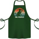 Alcohol Drinking Cat Ew People Cotton Apron 100% Organic Forest Green