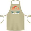 Alcohol Drinking Cat Ew People Cotton Apron 100% Organic Khaki