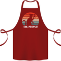 Alcohol Drinking Cat Ew People Cotton Apron 100% Organic Maroon