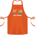 Alcohol Drinking Cat Ew People Cotton Apron 100% Organic Orange