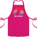 Alcohol Drinking Cat Ew People Cotton Apron 100% Organic Pink