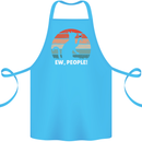 Alcohol Drinking Cat Ew People Cotton Apron 100% Organic Turquoise