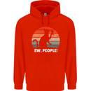 Alcohol Drinking Cat Ew People Mens 80% Cotton Hoodie Bright Red