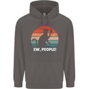 Alcohol Drinking Cat Ew People Mens 80% Cotton Hoodie Charcoal