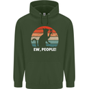 Alcohol Drinking Cat Ew People Mens 80% Cotton Hoodie Forest Green